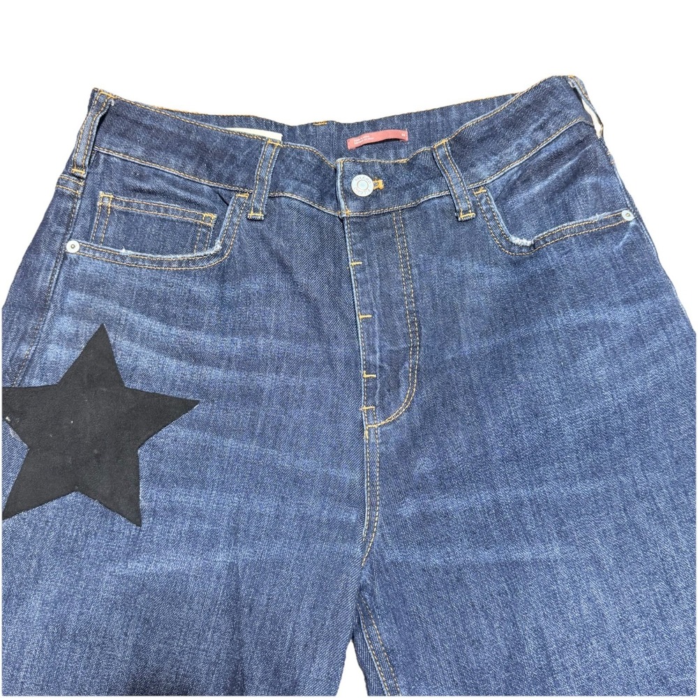 Pilcro The Bow Boyfriend Jeans Women's 29x28 Anthropology Patchwork - Picture 3 of 10